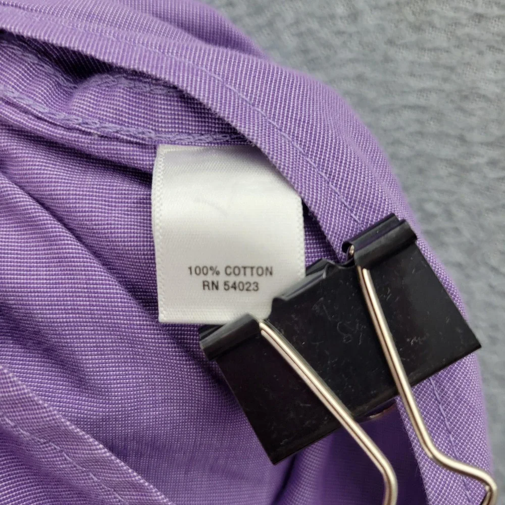 Banana Republic Shirt Mens XL Purple Solid Long Sleeve Button Up Slim Fit Casual